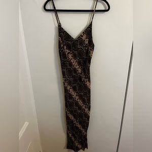 VICI Snake Skin Slip Dress